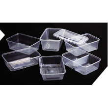 Rectangular Plastic Take Away Microwavable Lebensmittelbehälter 500ml